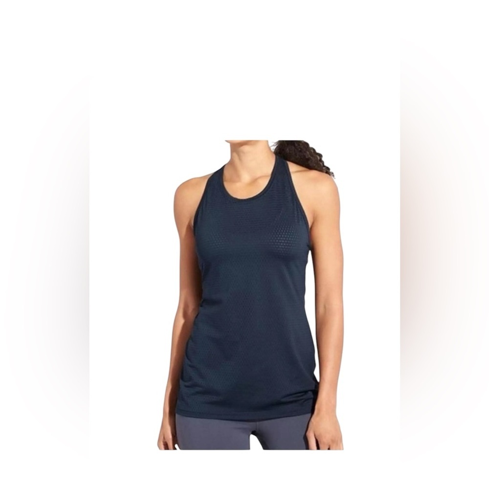 Athleta Women's Strip Razorback Navy Tank Sz. Small